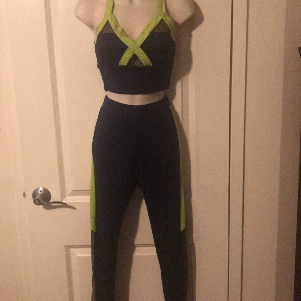 Navy Active Top and Bottom